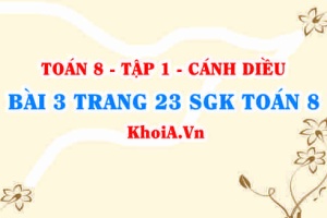 Bài 3 trang 23 SGK Toán 8 tập 1 Cánh Diều